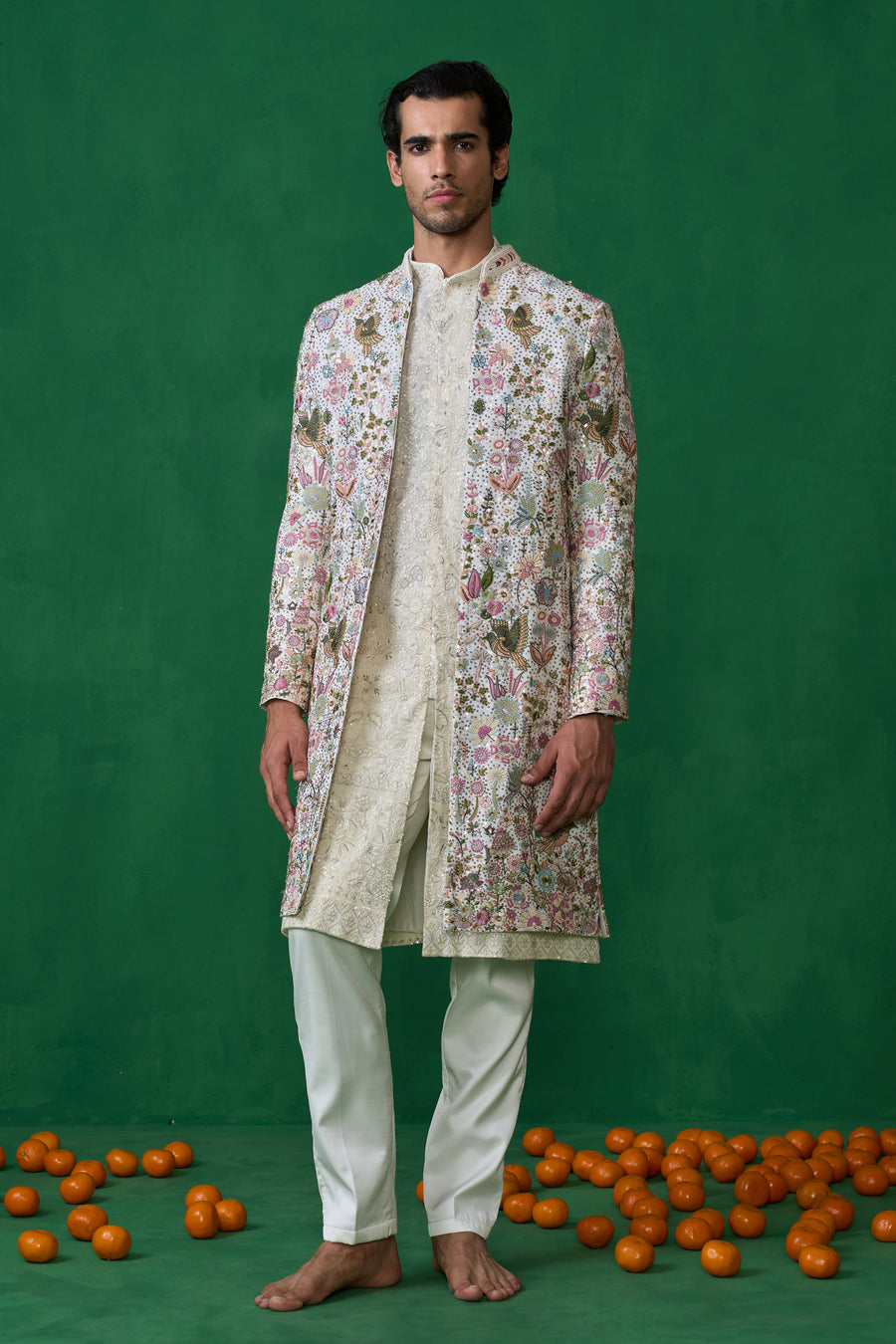 PHOOLPANKH IVORY INDOWESTERN SET