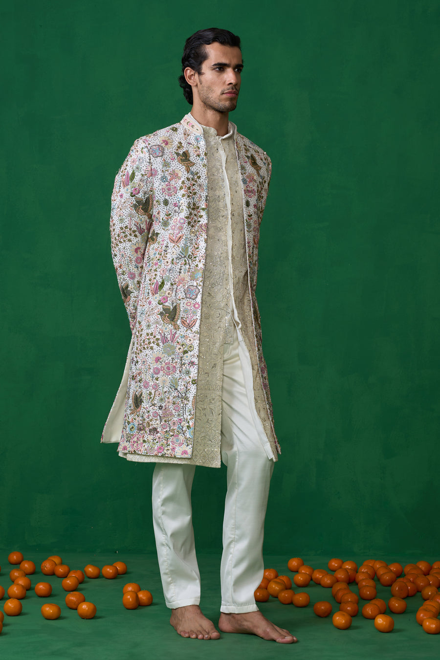 PHOOLPANKH IVORY INDOWESTERN SET