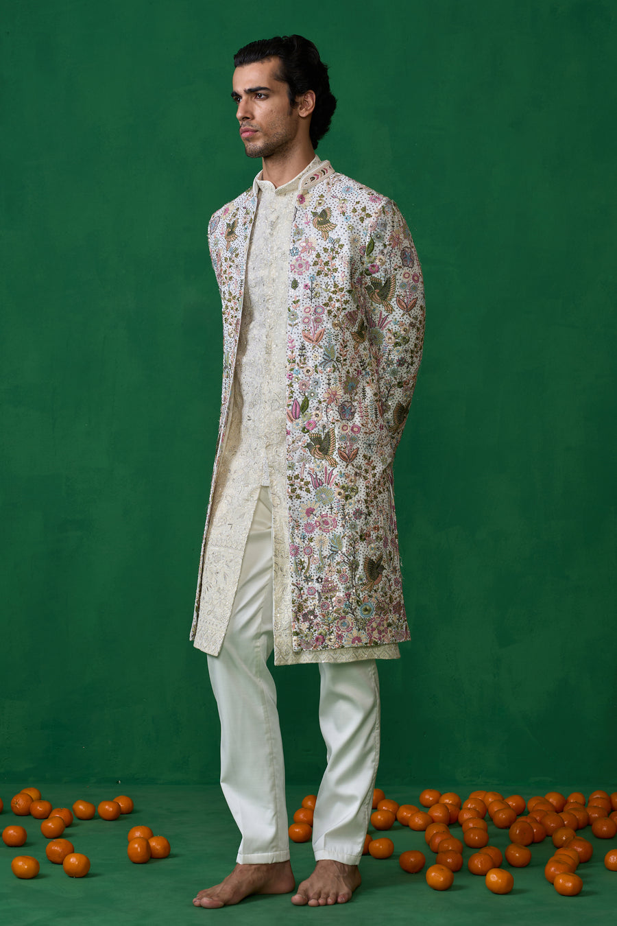 PHOOLPANKH IVORY INDOWESTERN SET