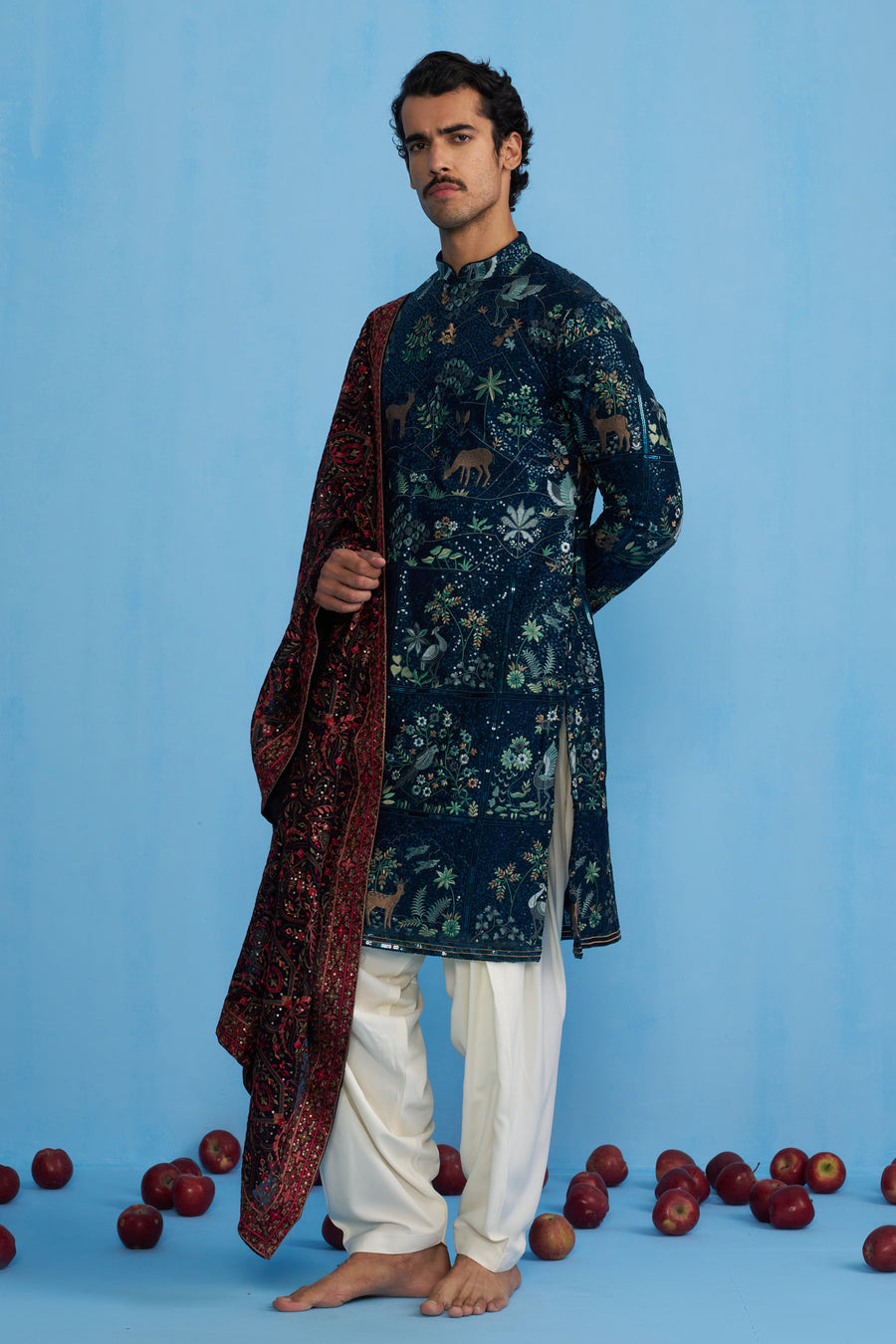SWAN NAVY BLUE KURTA SET