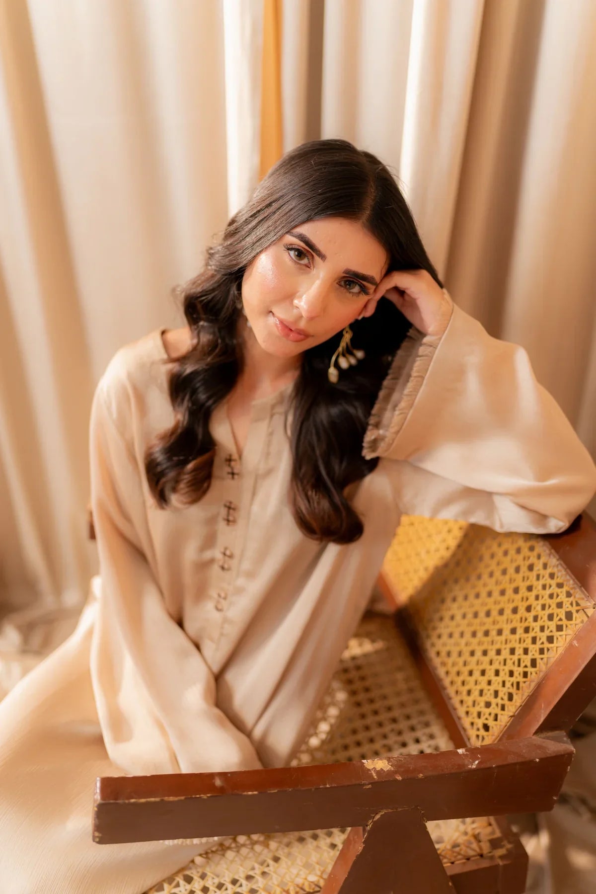 Muted gold Kurta With Pants