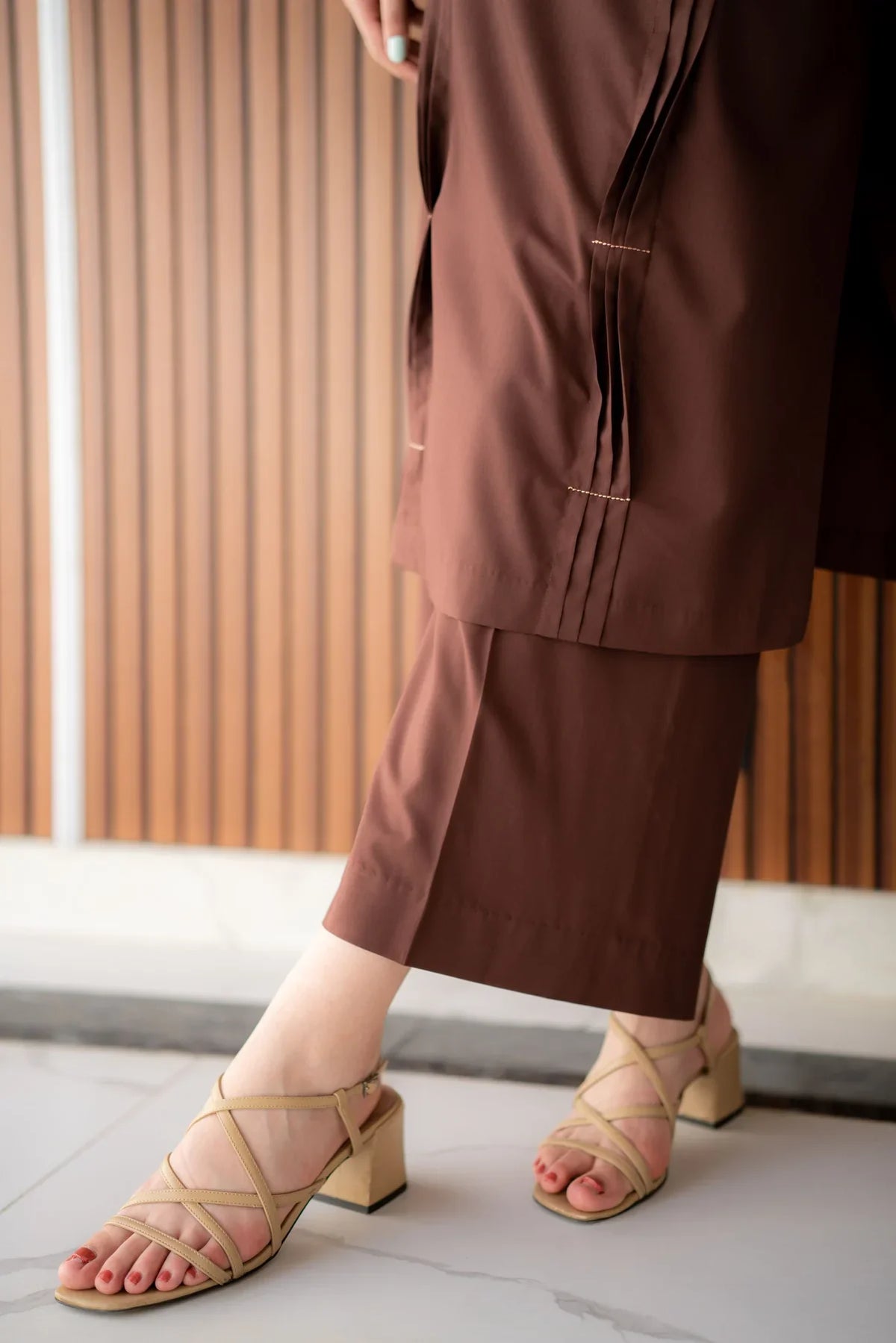 Chocolate brown Kurta With Pants