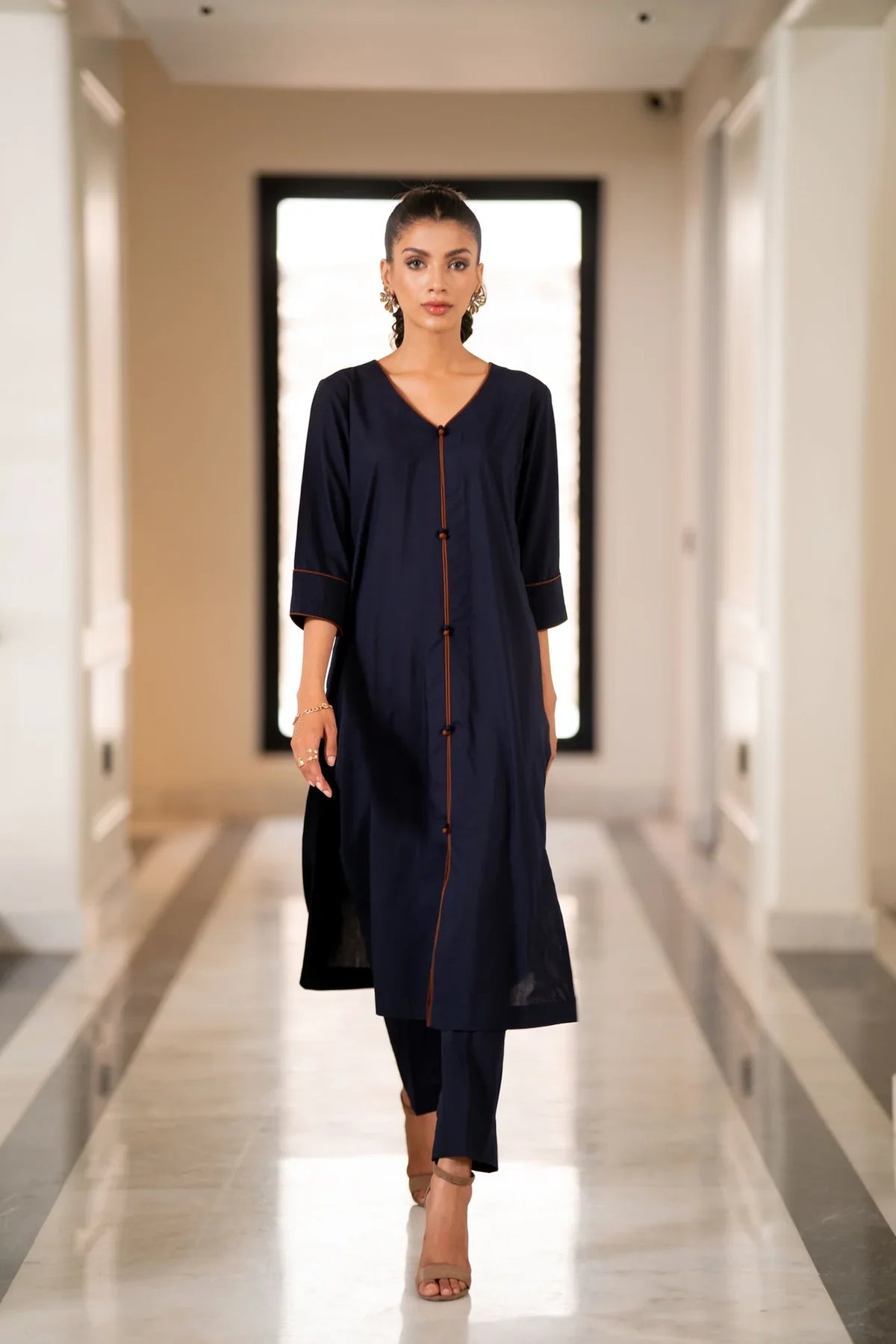 Navy blue Kurta With Pants