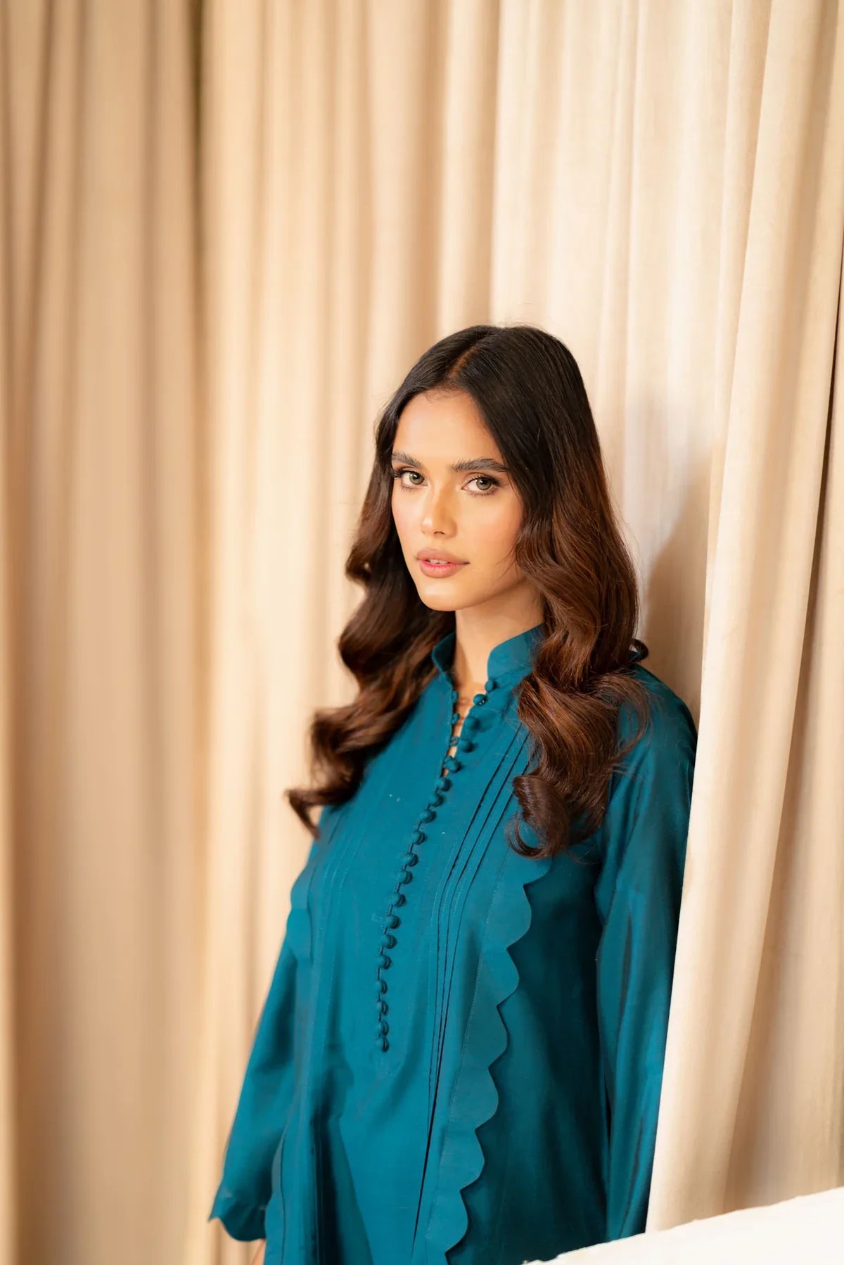Teal blue Kurta With Pants