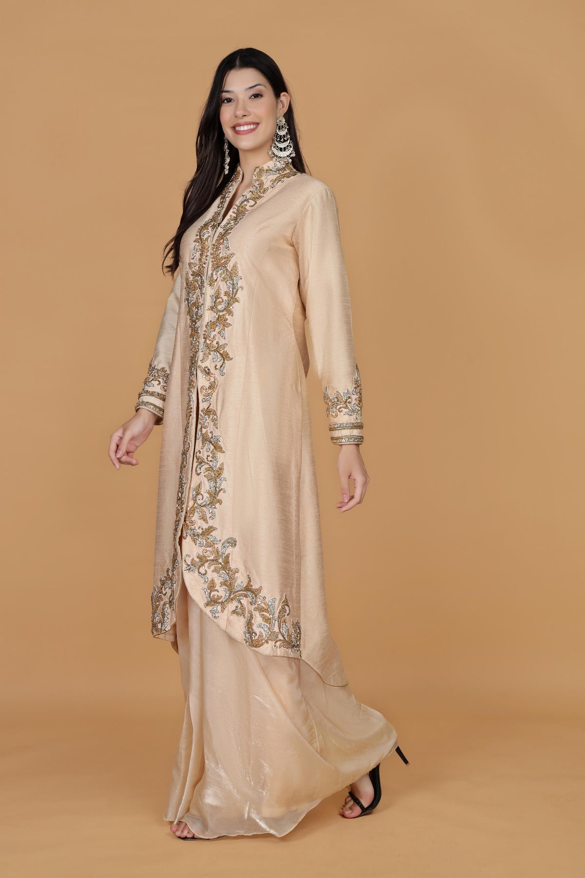 Embellished Longline Top & Skirt Co-Ords Set