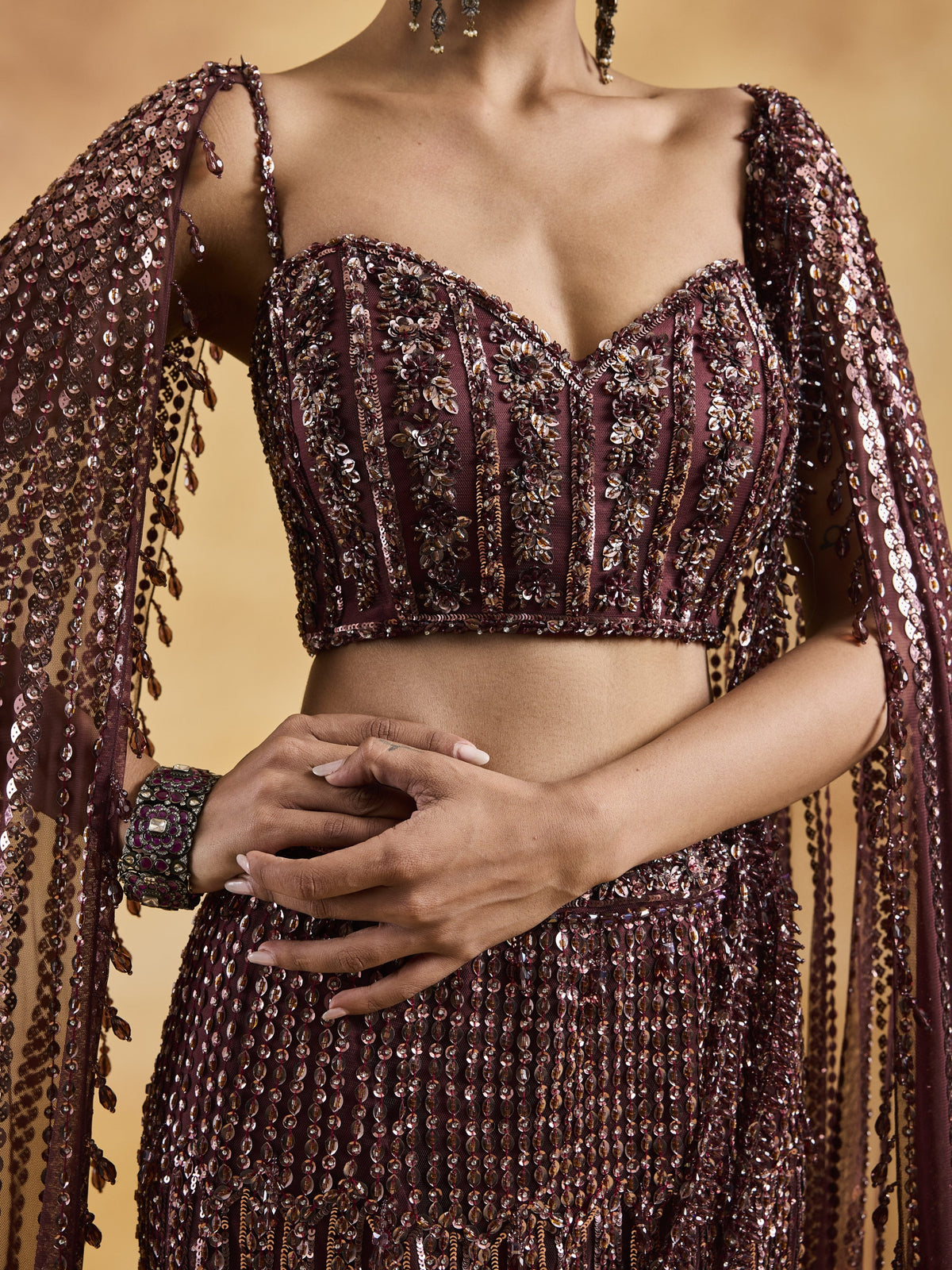 Burgundy Rose Fishtail Set