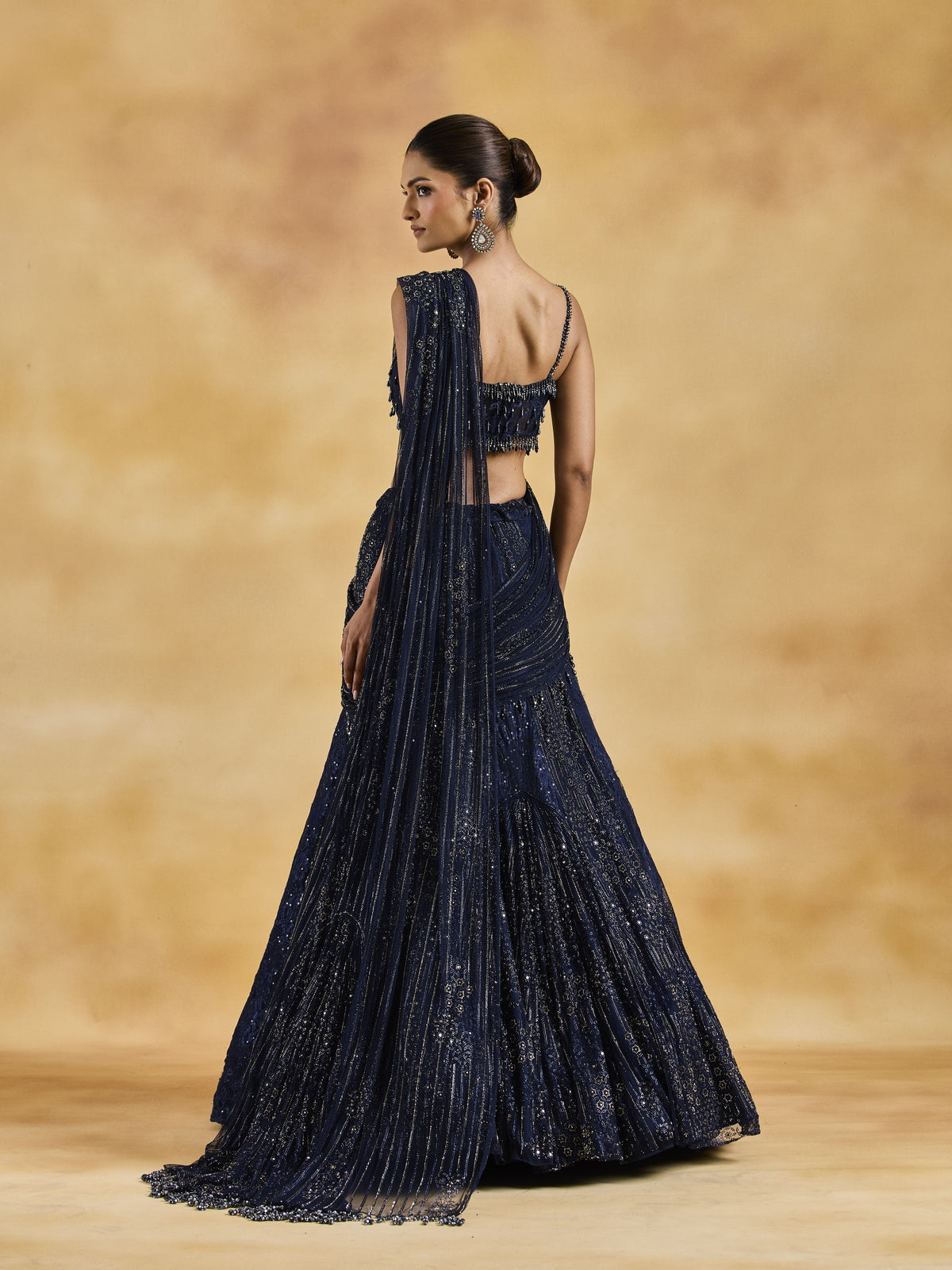 Navy Blue Lehenga Set
