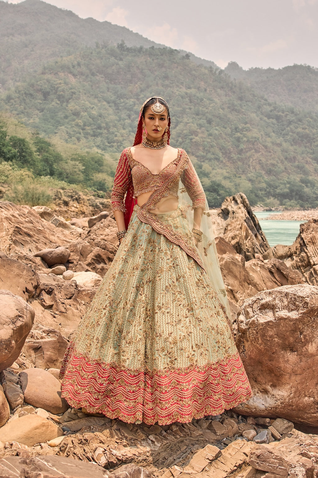 MISTY SAGE LEHENGA