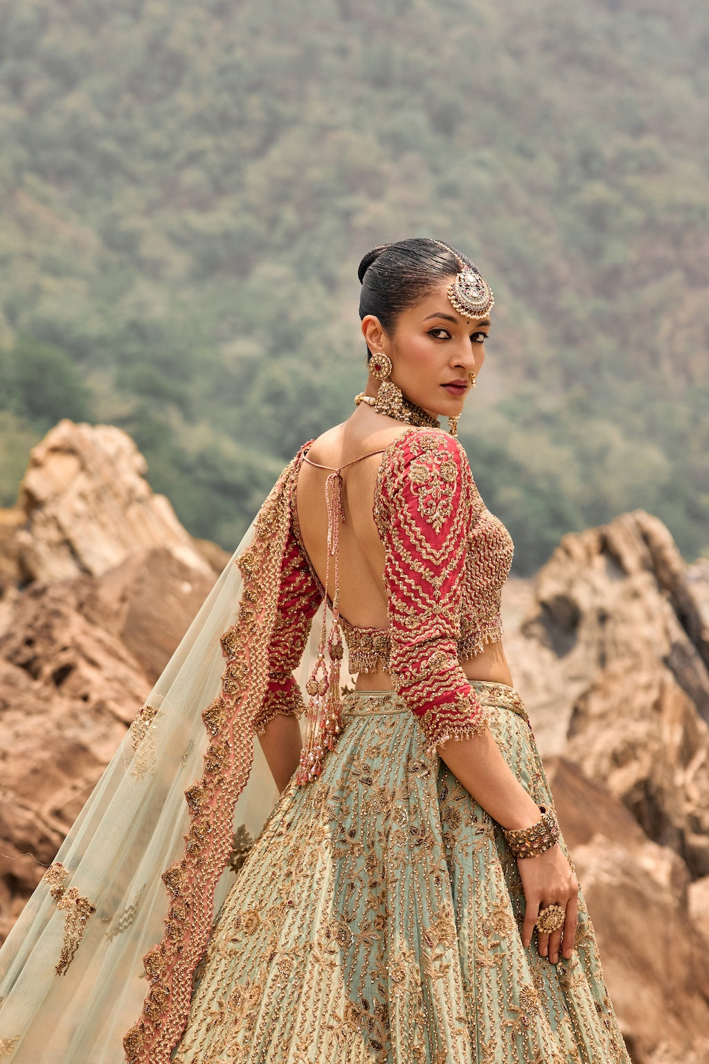 MISTY SAGE LEHENGA