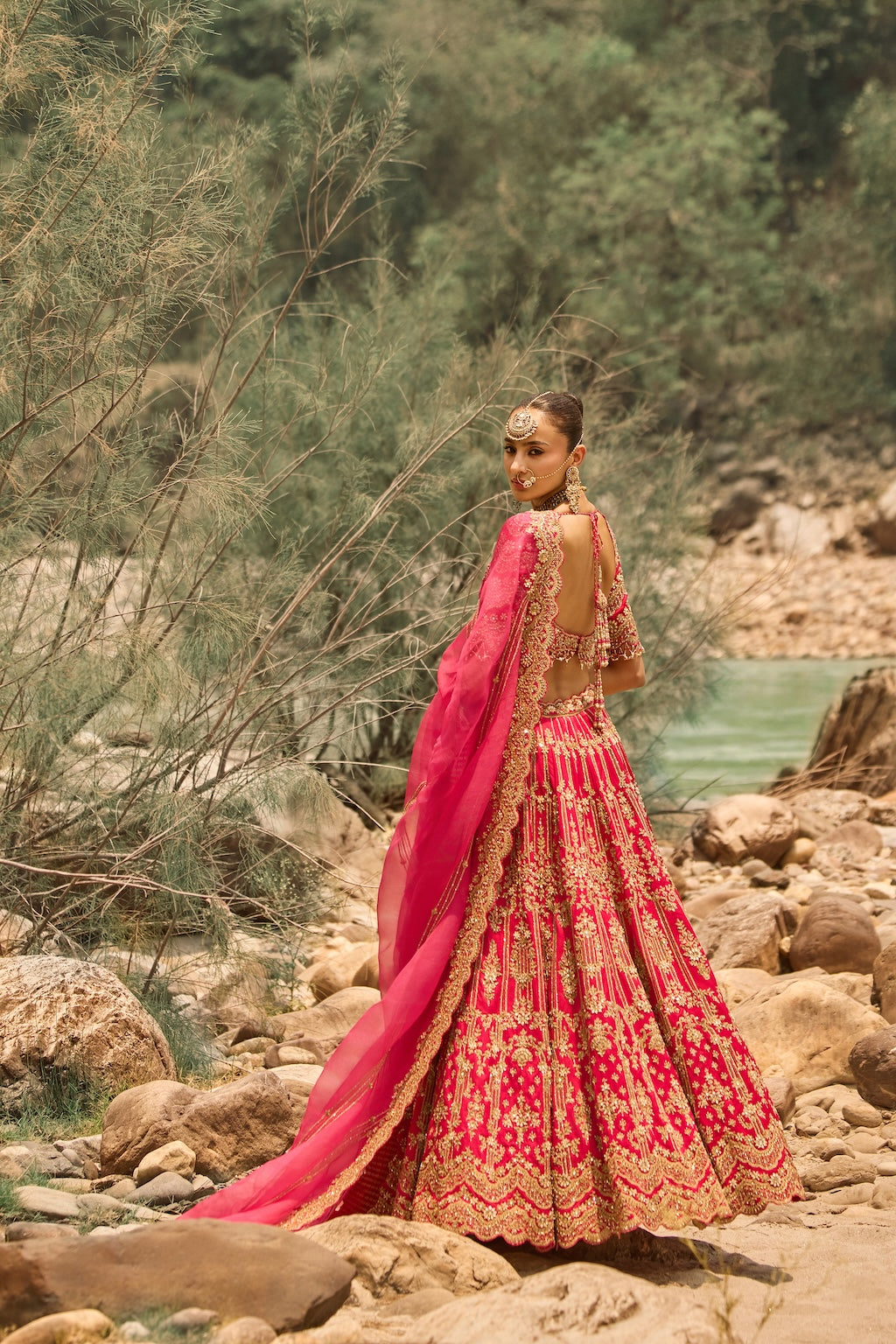 FUSCHIA BLOOM LEHENGA