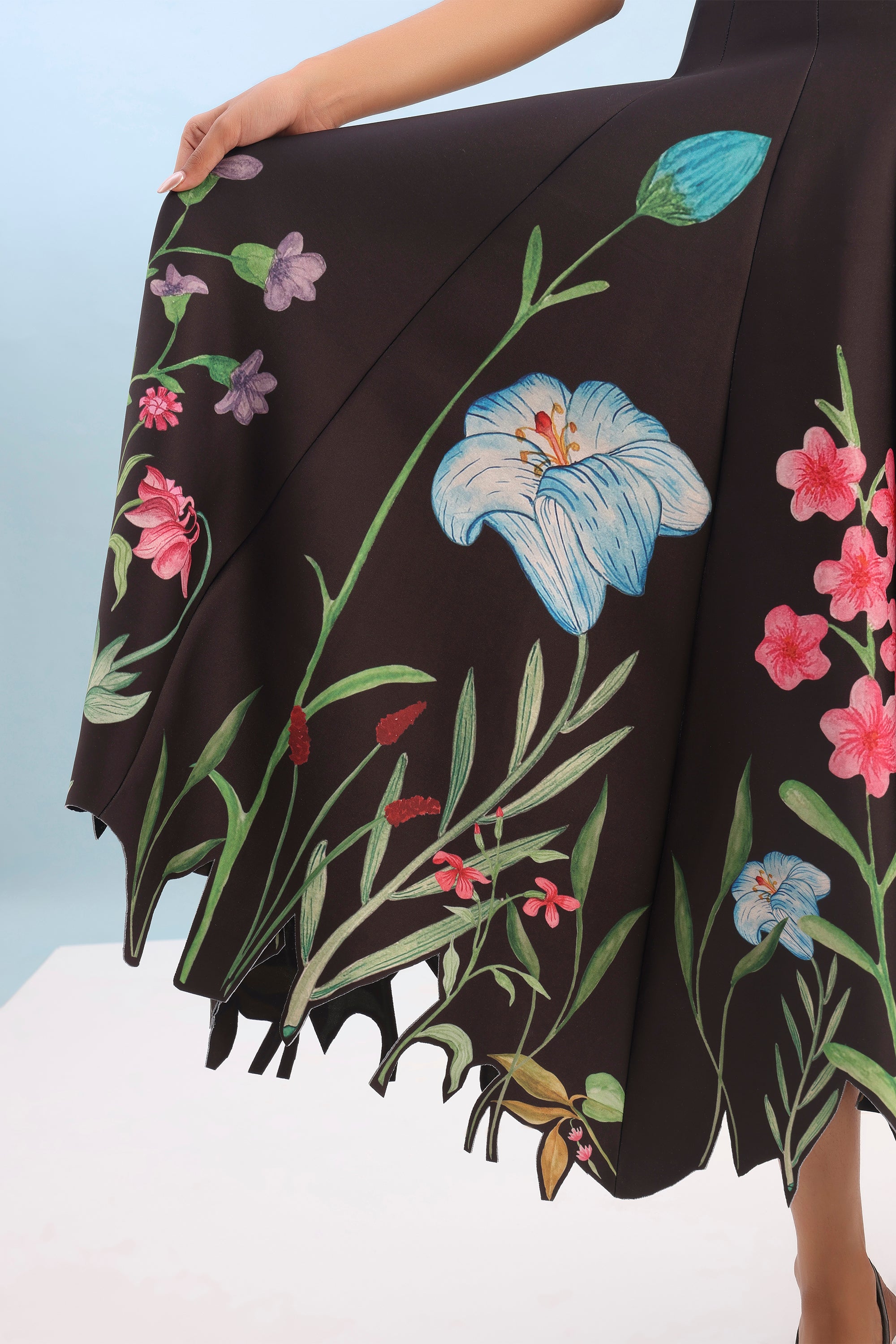 PRINTED PANEL DRESS
