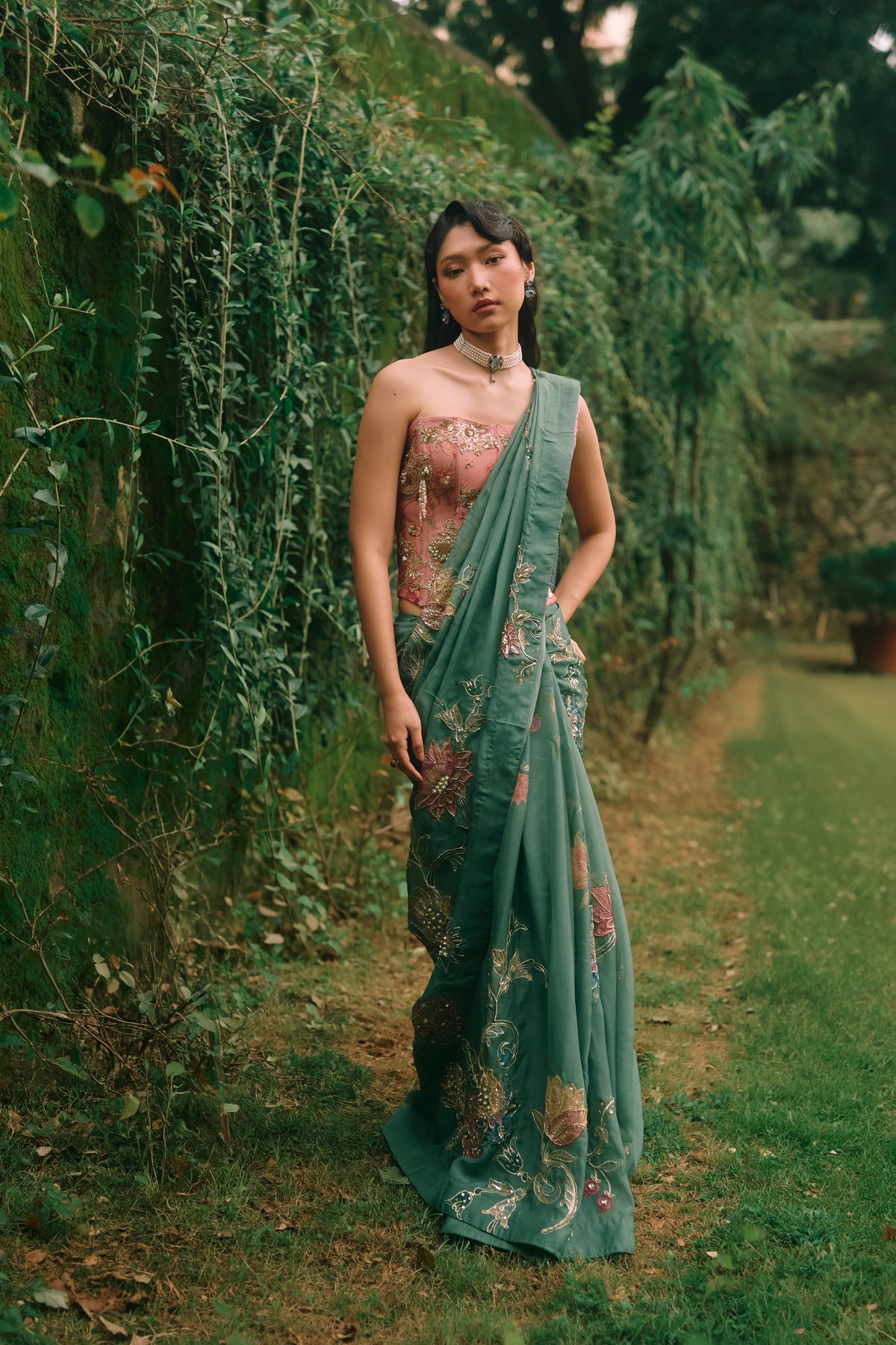 ROSY SAREE SET