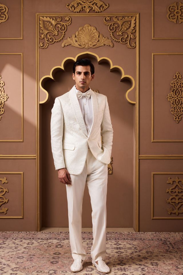 Ivory Tuxedo Jacket and Pant