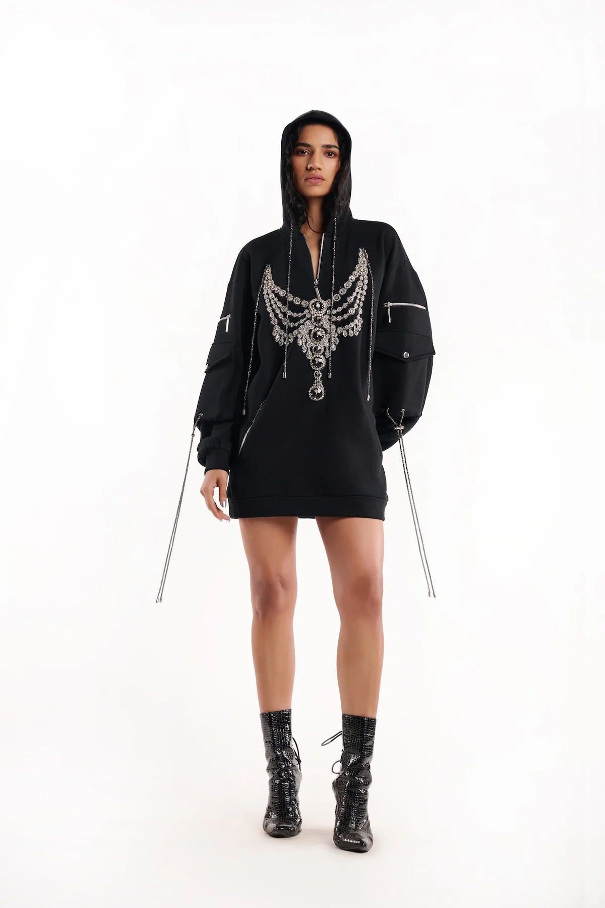 Cosmic necklace hoodie dress