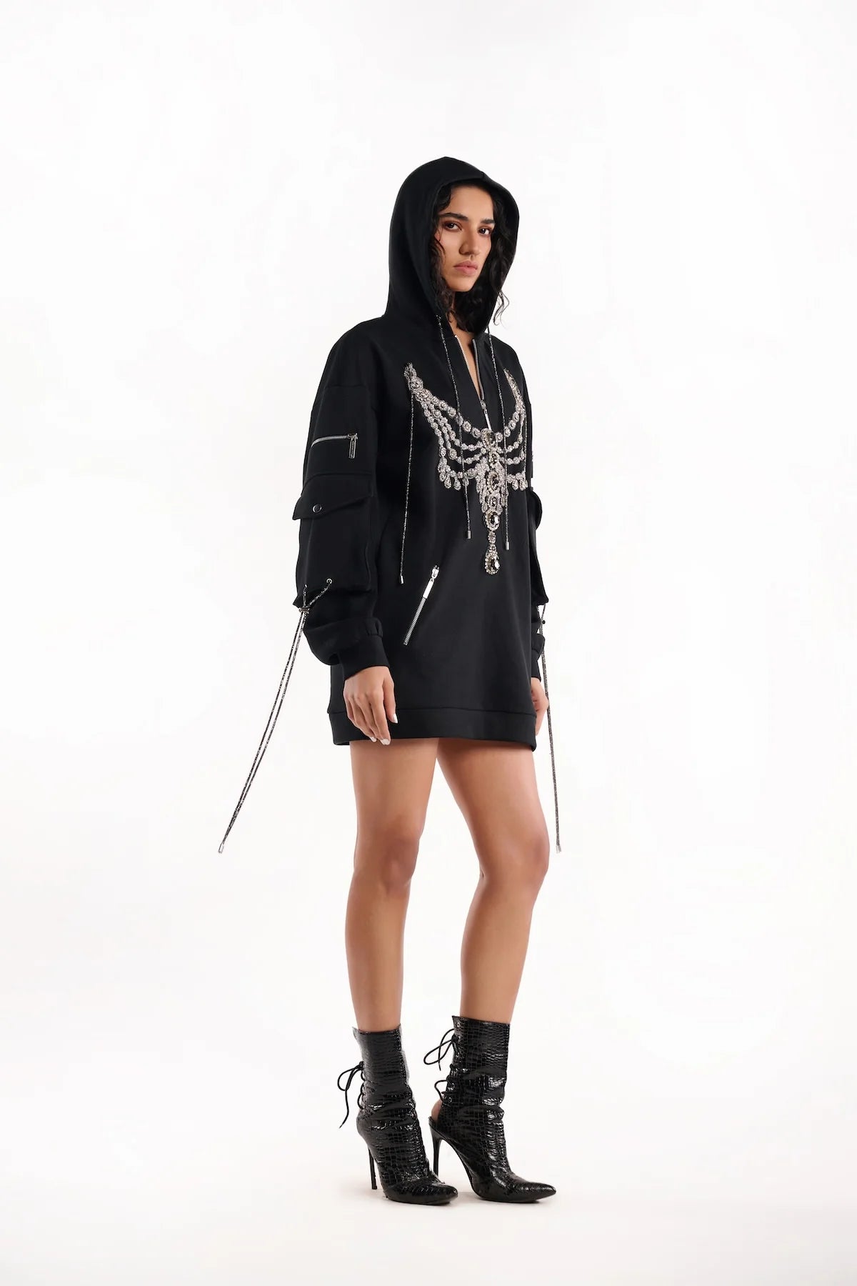 Cosmic necklace hoodie dress