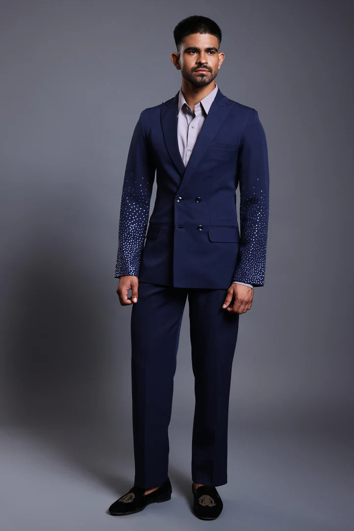 CF crystal gradient suit navy