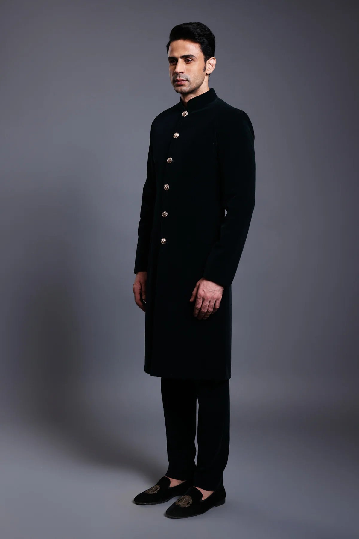 CF classic sherwani navy