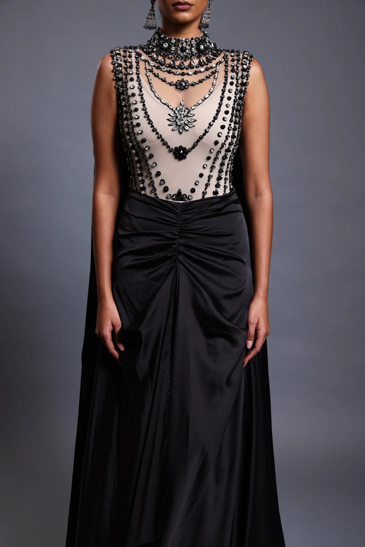 CF necklace gown black