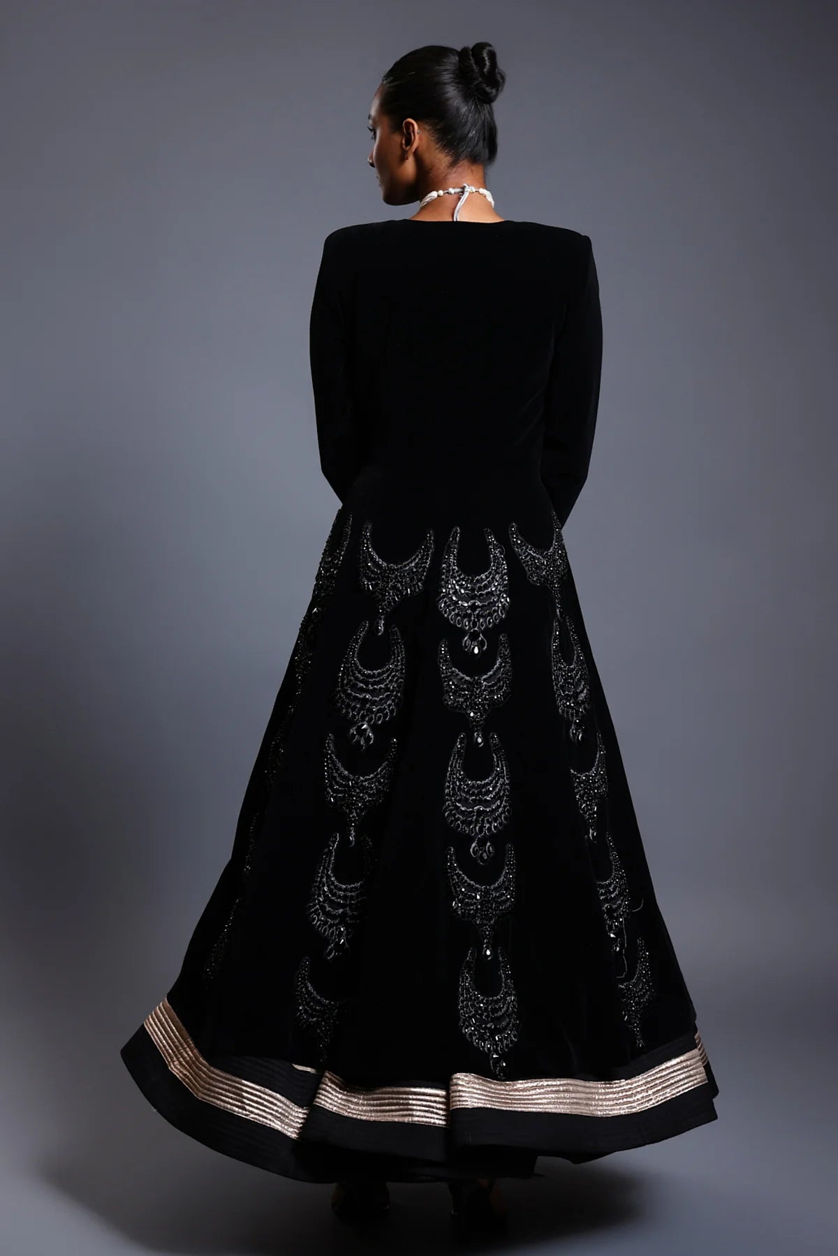 CF anarkali black-gold