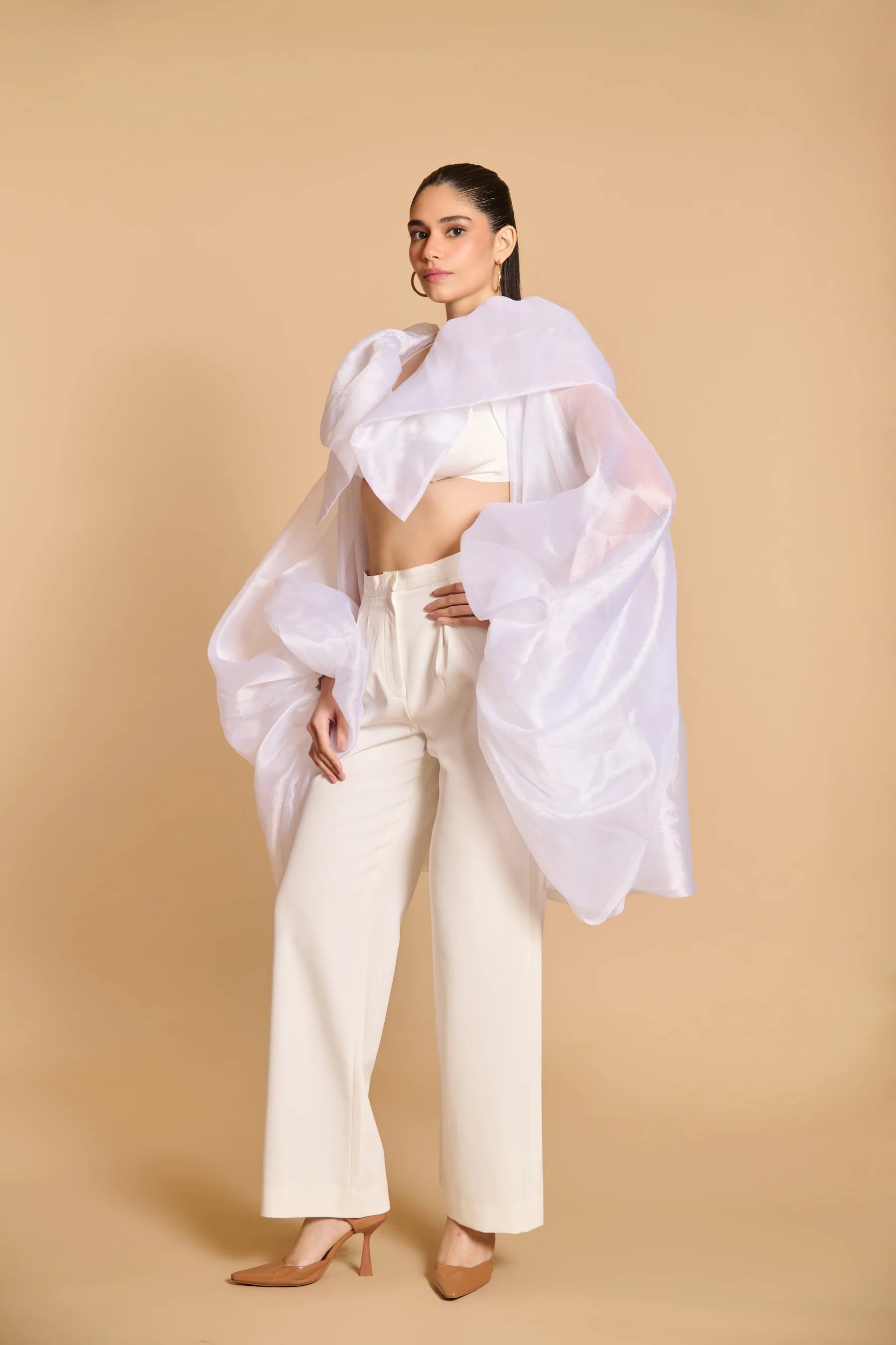 Spectrum sheer bauble opera jacket