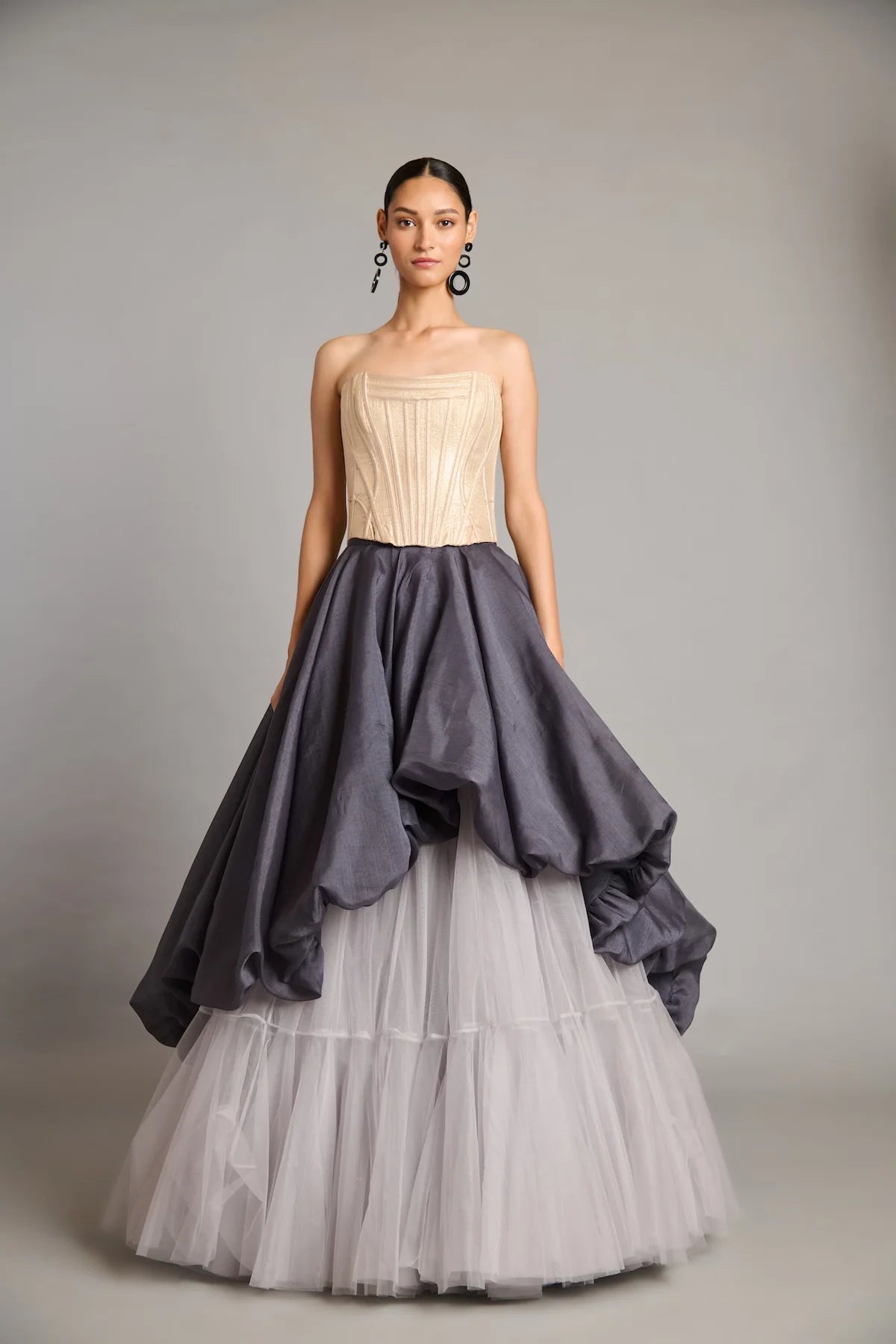 NS charcoal bauble skirt