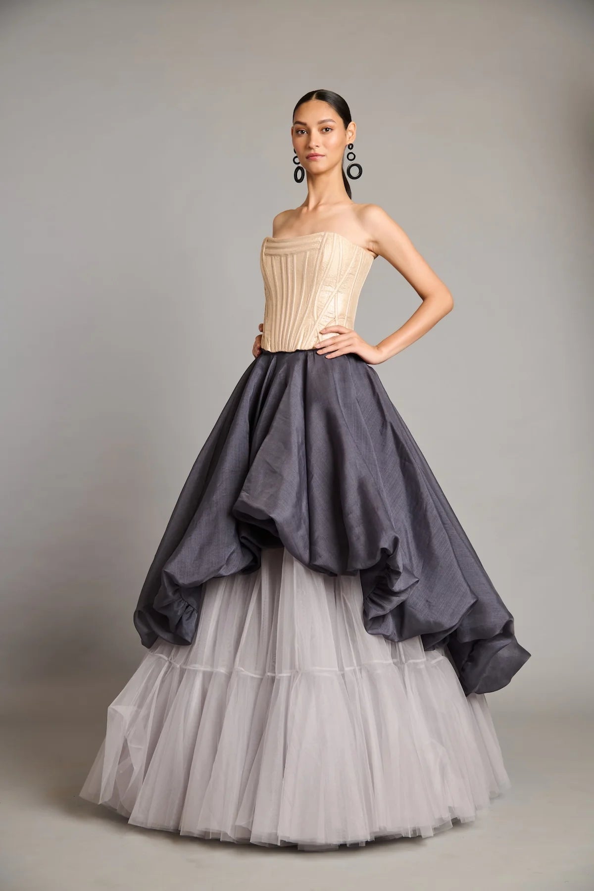 NS charcoal bauble skirt