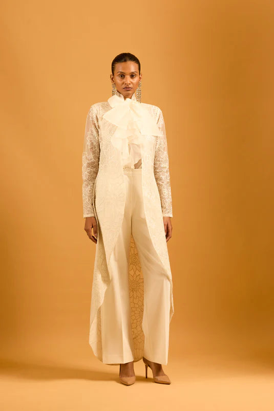 Trifecta ivory cascade shirt