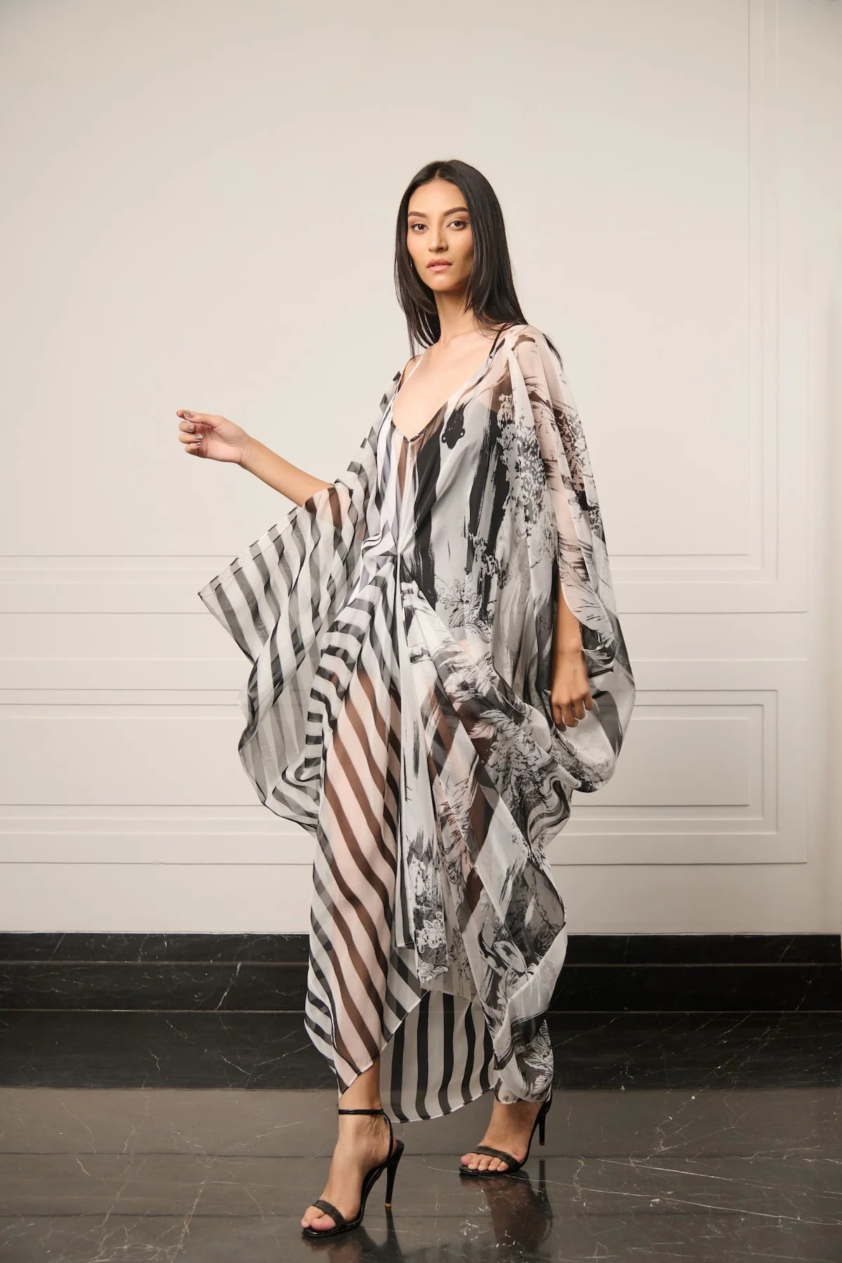 Resort B&W panel bodysuit