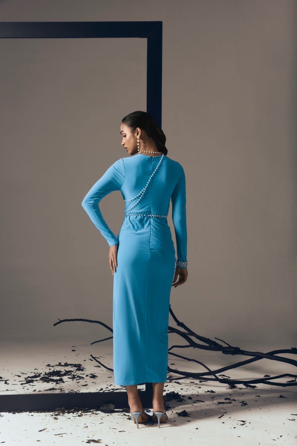 DRAPE MIDI DRESS