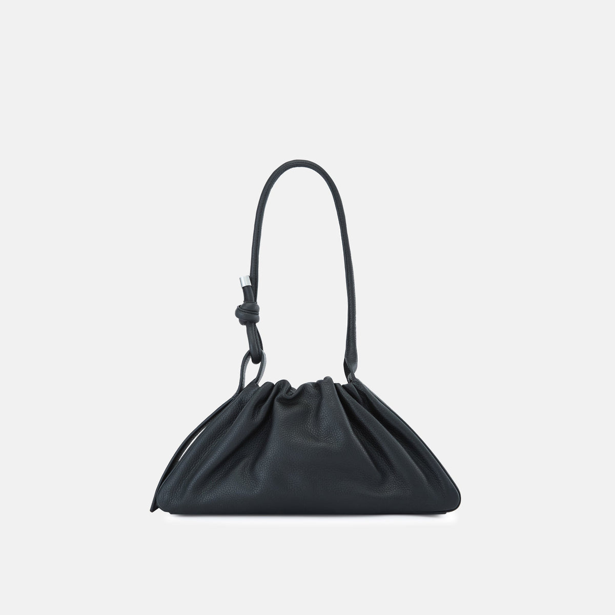 TINA BAGUETTE PEBBLE RUCHED BLACK
