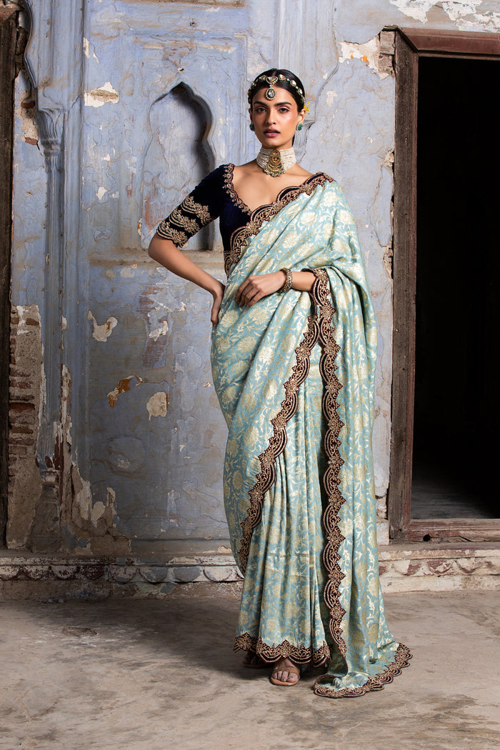 Jade Green Banarsi Saree