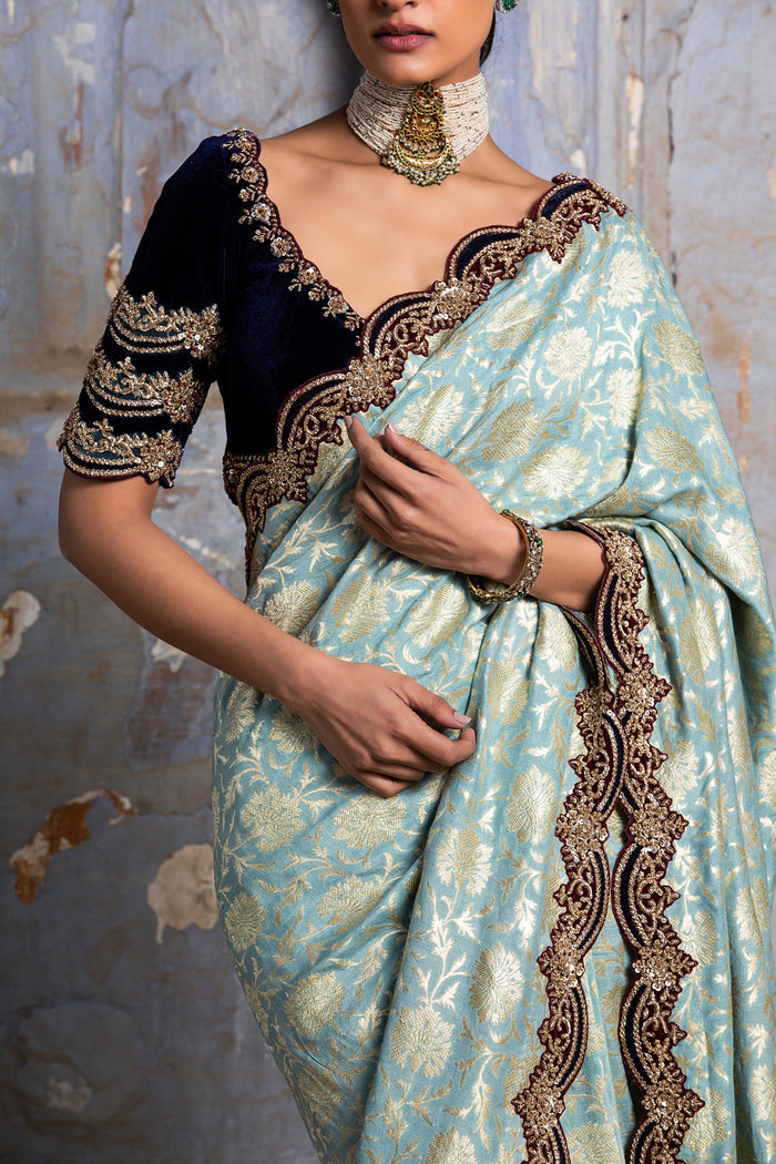 Jade Green Banarsi Saree
