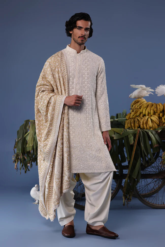 Arham Cream Kurta Set