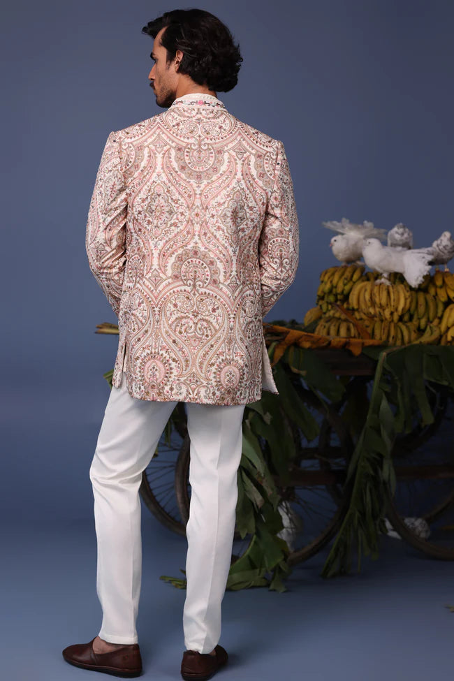 Idrees Kashmiri Multi Coloured Jodhpuri Set