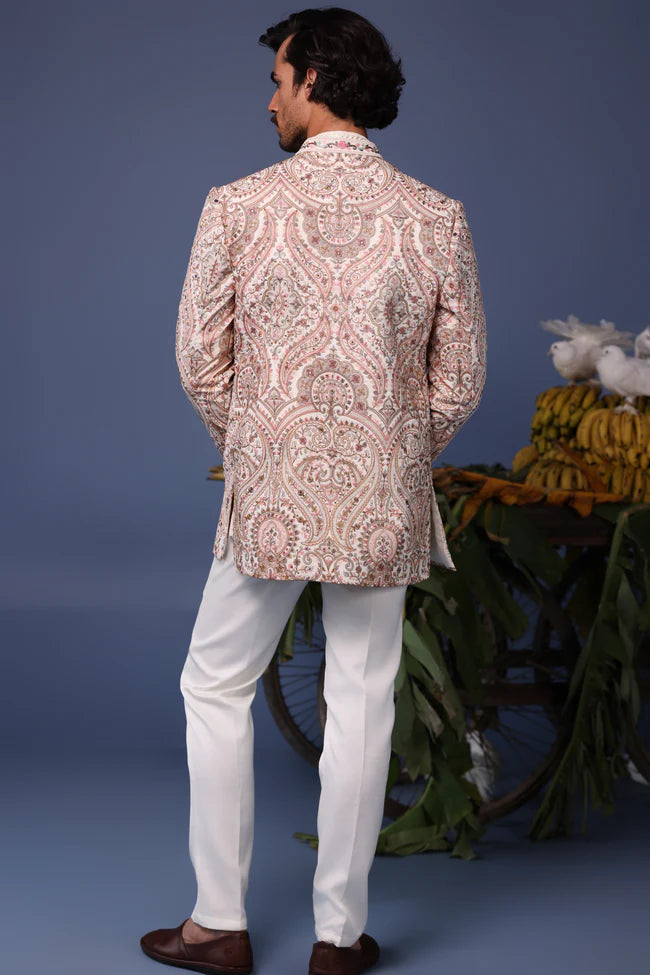 Idrees Kashmiri Multi Coloured Jodhpuri Set