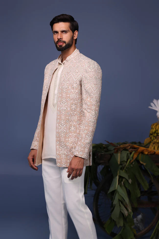 Shehzad Beige Jodhpuri Set