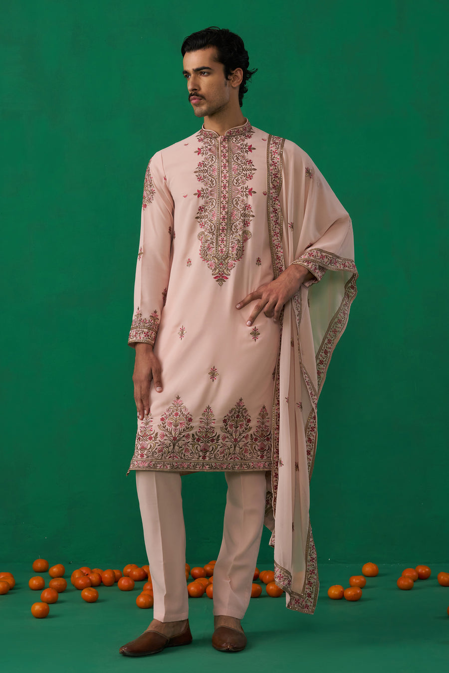 MOTIF PINK KURTA SET