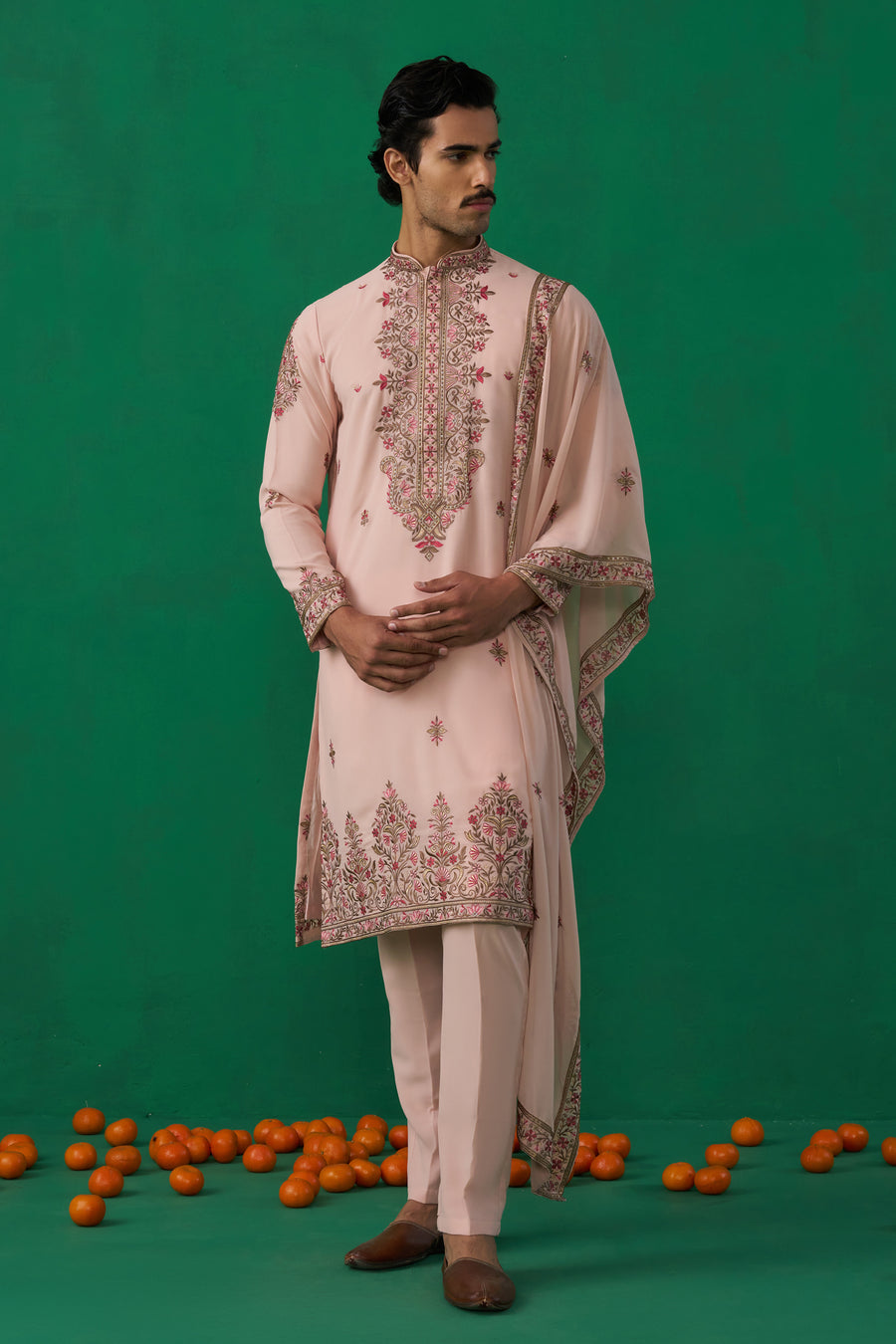MOTIF PINK KURTA SET