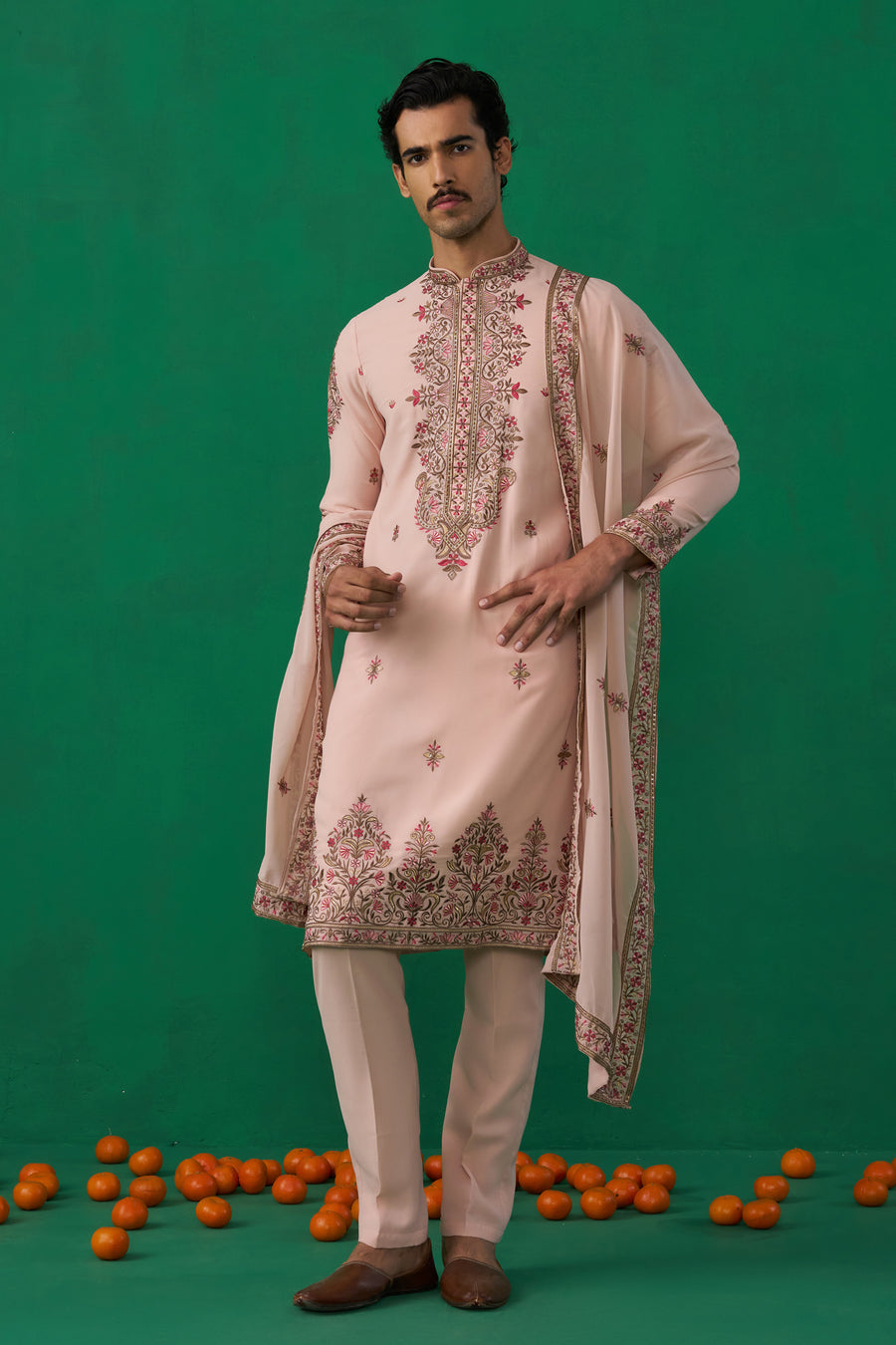 MOTIF PINK KURTA SET