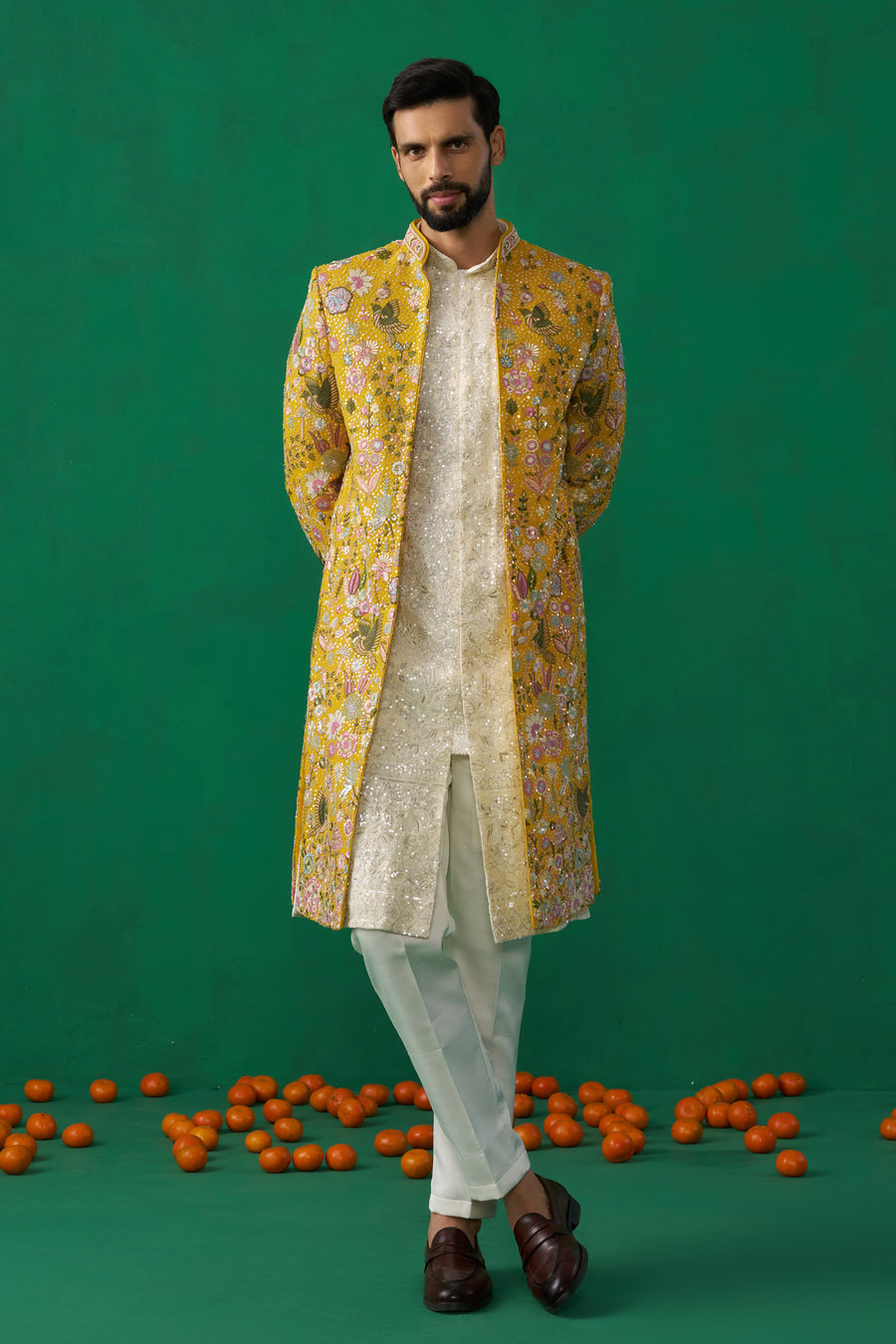 Phoolpankh Haldi Indowestern Set