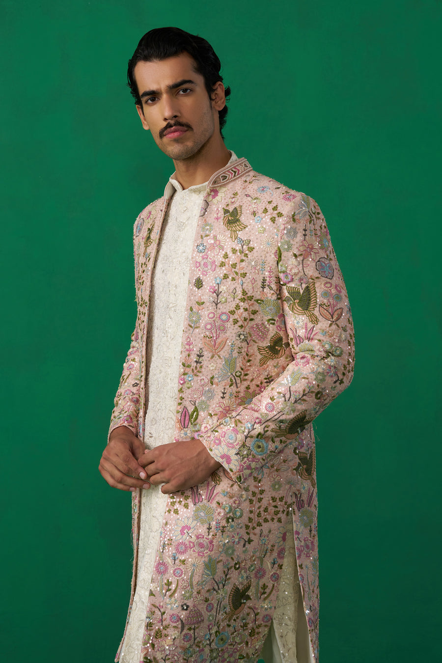 PHOOLPANKH PINK INDOWESTERN SET