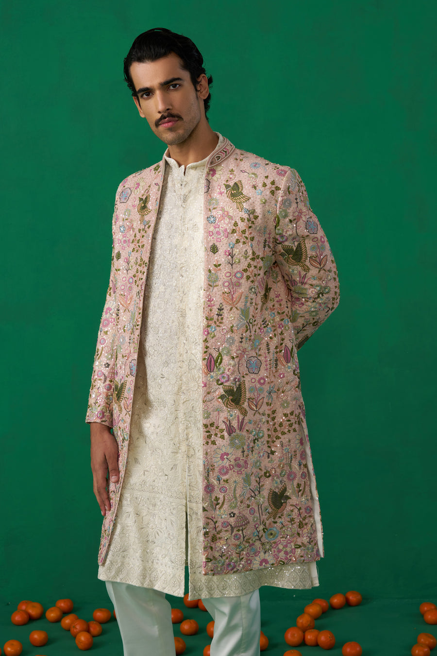 PHOOLPANKH PINK INDOWESTERN SET