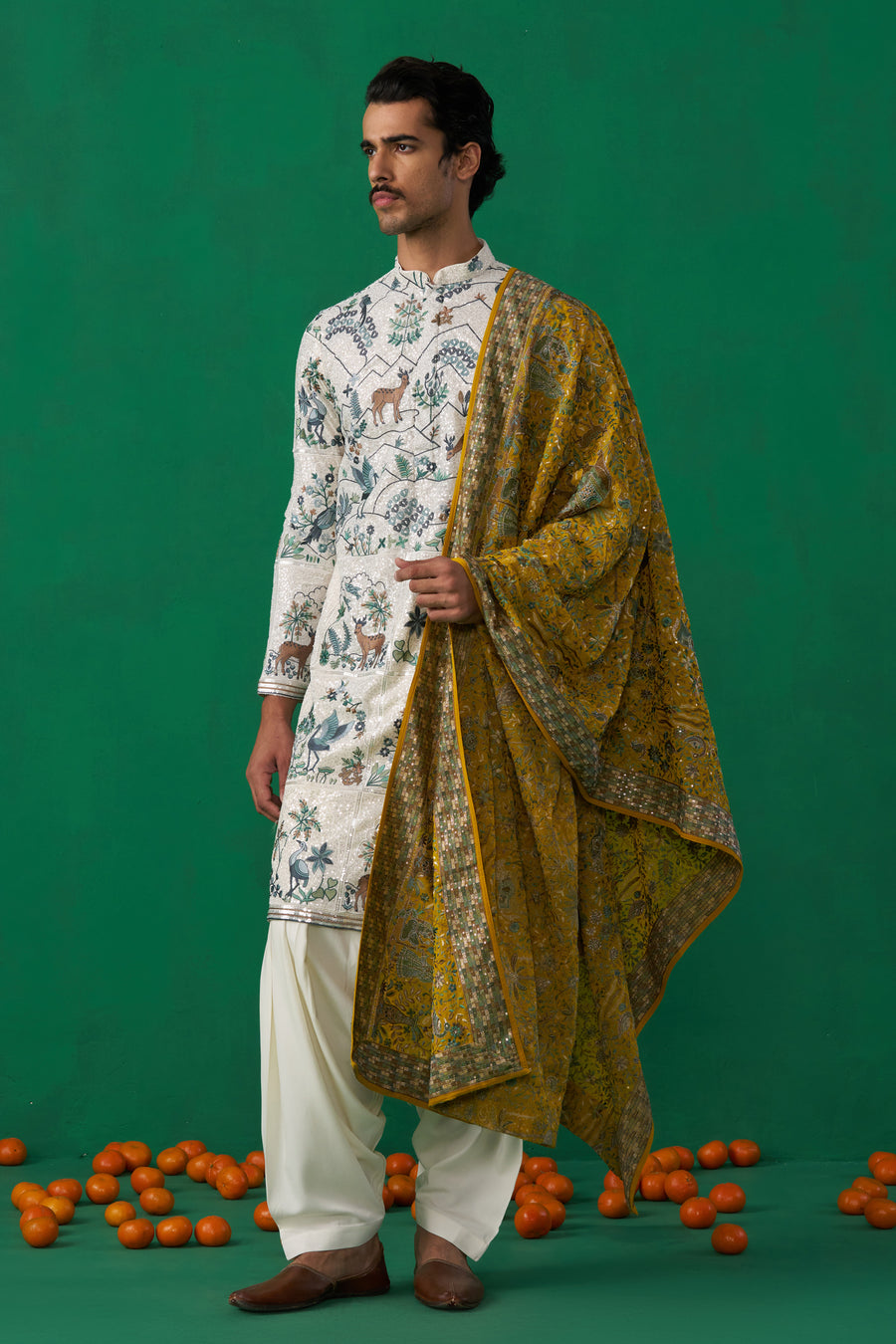 SWAN IVORY KURTA SET