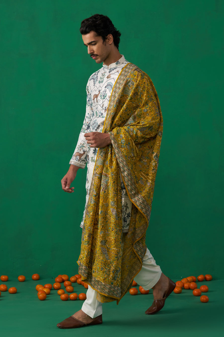 SWAN IVORY KURTA SET