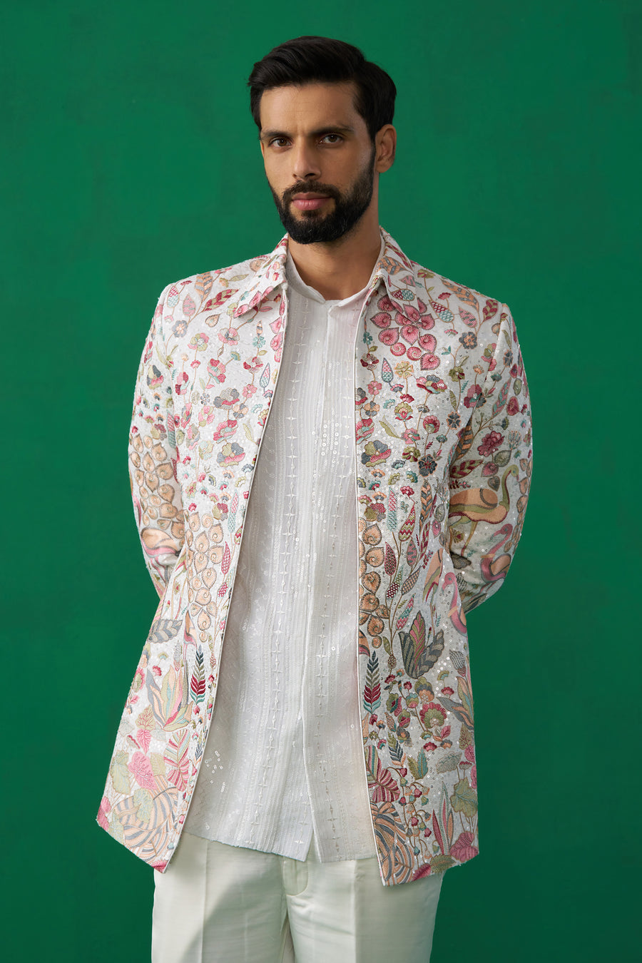 HANSRAJ IVORY JODHPURI SET