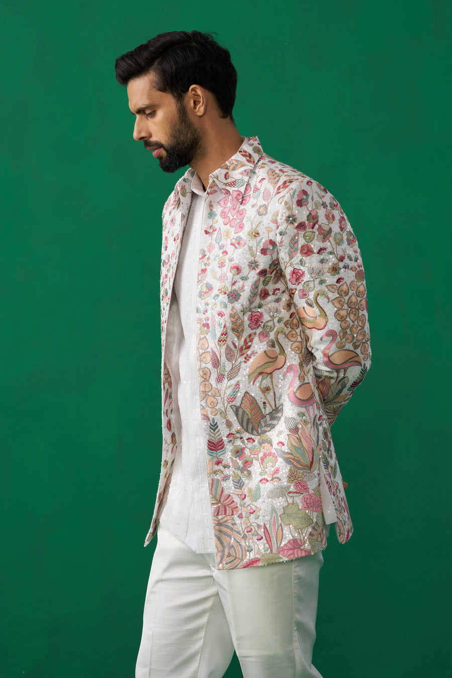 HANSRAJ IVORY JODHPURI SET