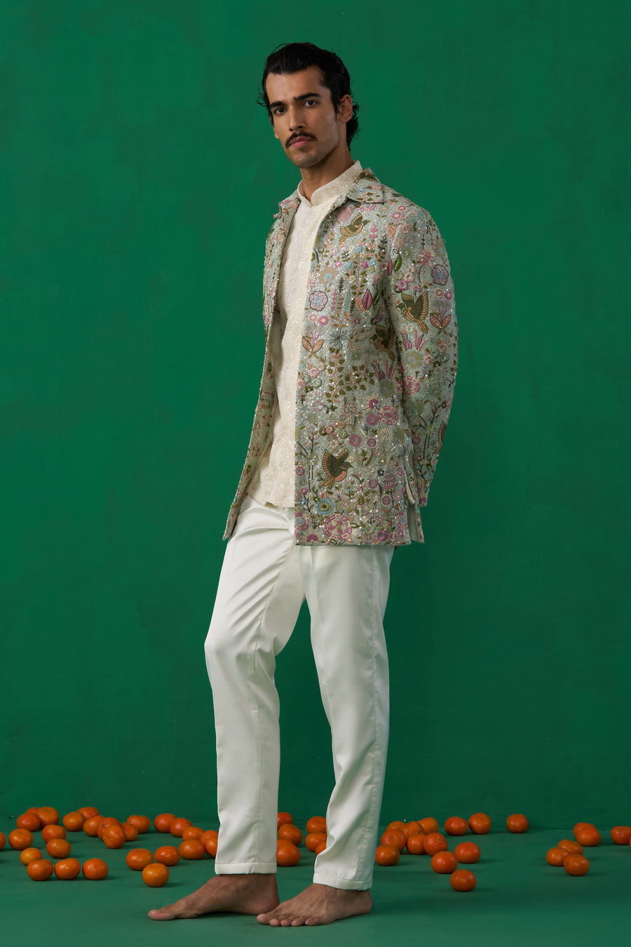 Phoolpankh Skyblue Jodhpuri Set