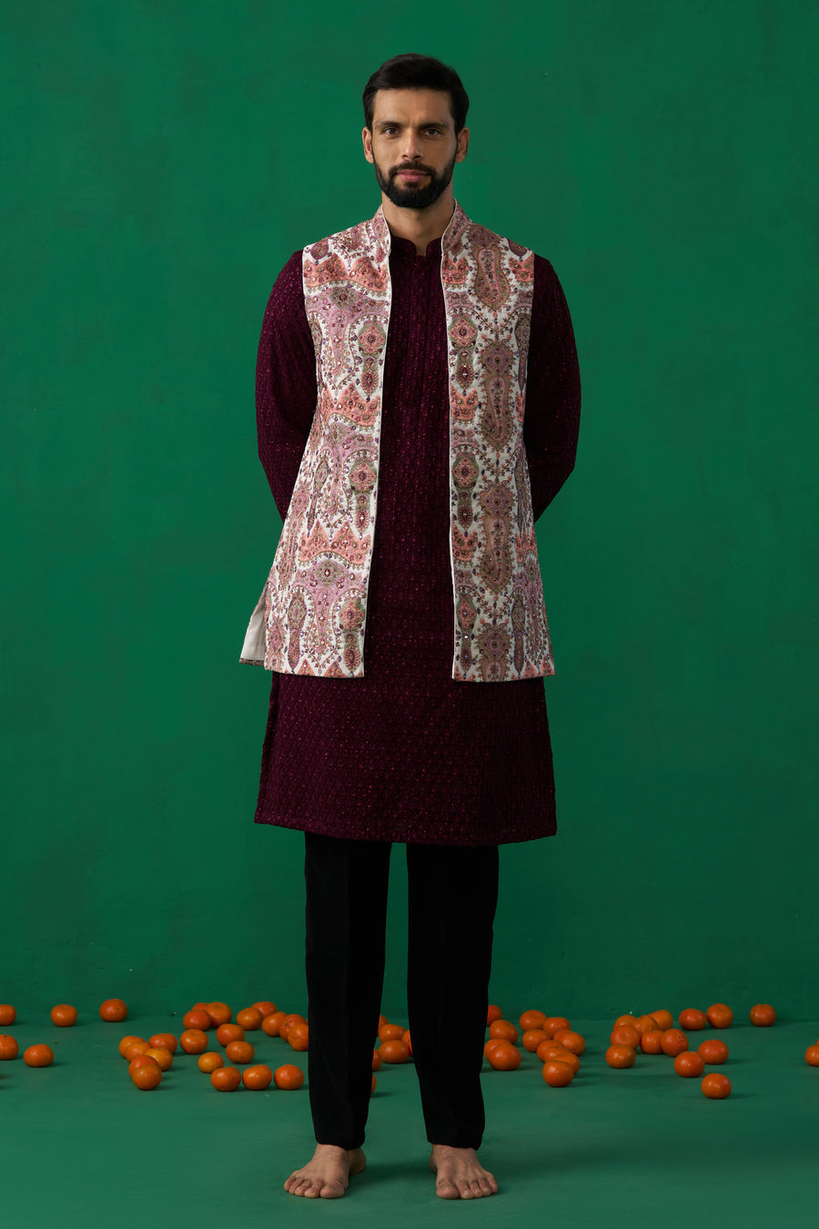 KASHMIRI MULTI KURTA JACKET SET