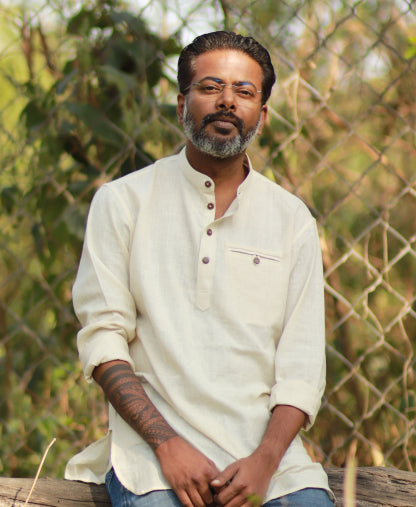 Saptak – Classic Regular Kurta for Men | Naturally Dyed | Organic Cotton