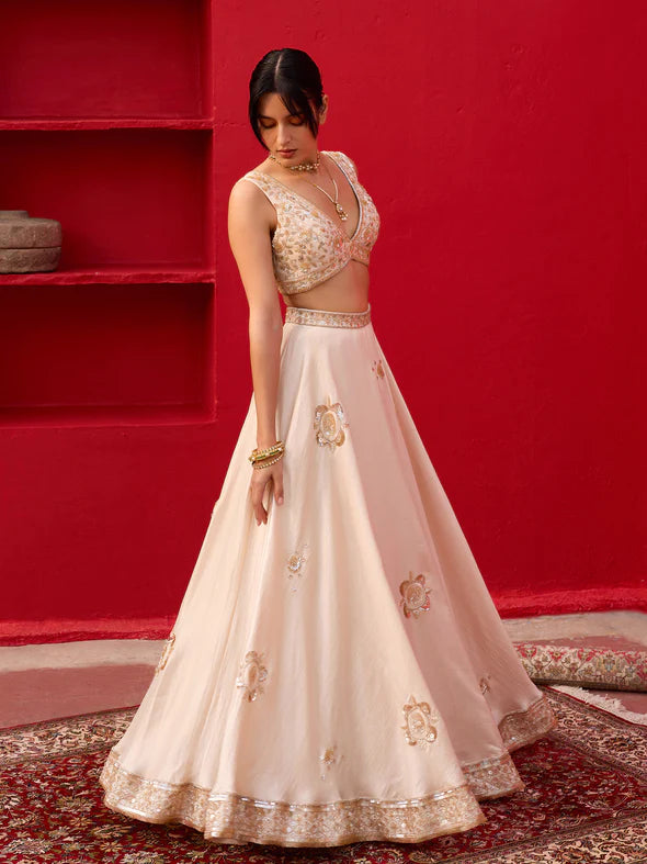 VANILLA GOLD LEHENGA SET